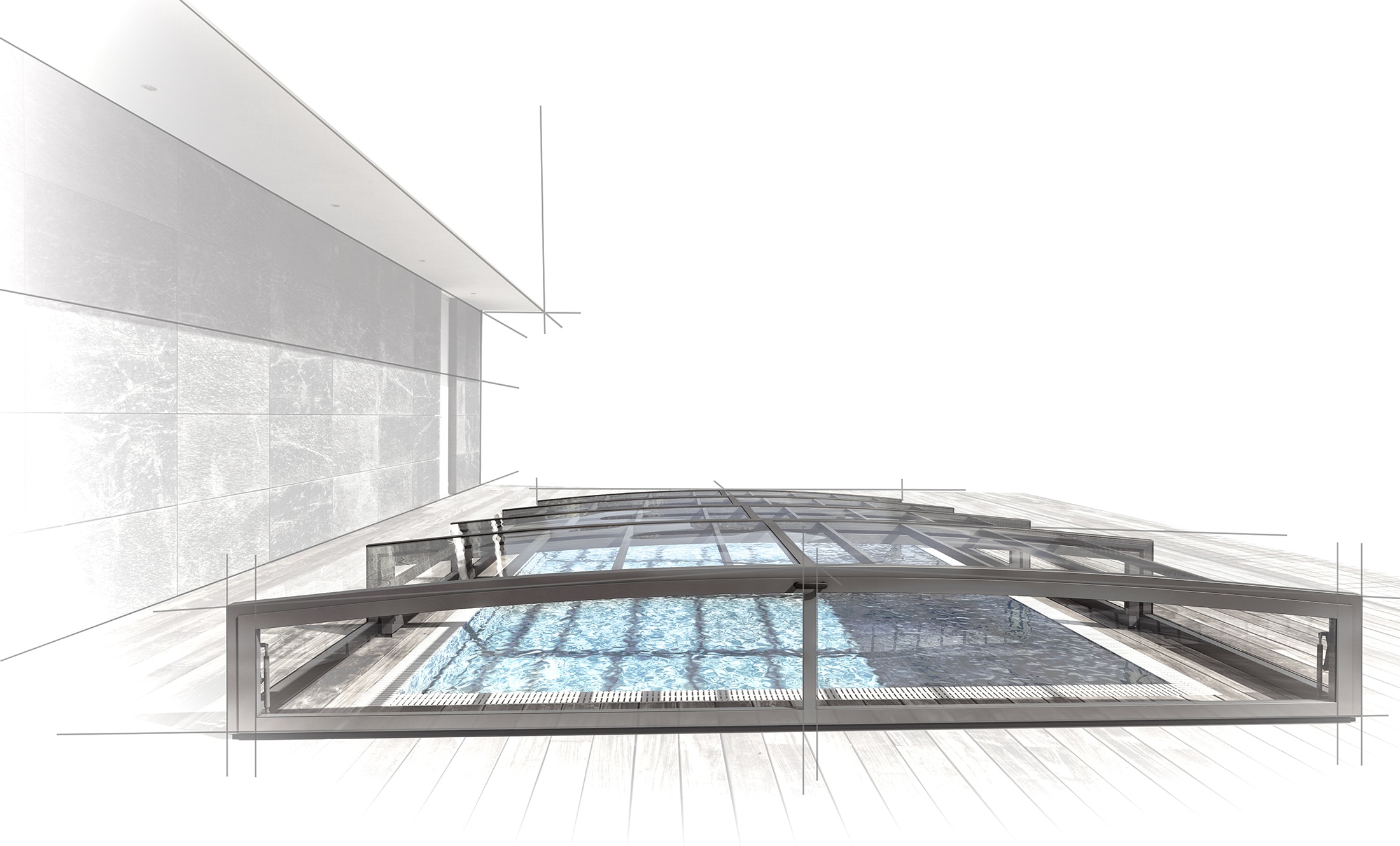 POPP designová řešení zastřešení bazénů